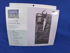 lot 73 image: New Open Story Convertible Garment Bag with Hanger Loops & Trolley Sleeve - Gray