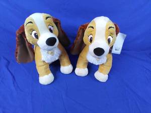 lot 84 image: New 2 Disney Lady and the Tramp Lady Plush