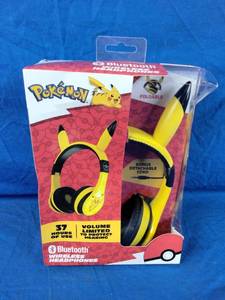lot 116 image: New eKids - Pokemon Pikachu Bluetooth Headphones - Yellow