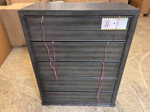 5 Drawer Gray Oak Dresser