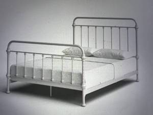 White Metal Queen Bed Frame