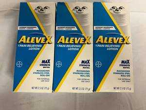 3 AleveX Pain Relieving Massaging Stainless Steel Roll-On