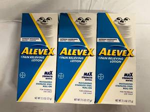 3 AleveX Pain Relieving Massaging Stainless Steel Roll-On