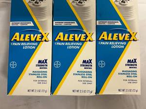 3 AleveX Pain Relieving Massaging Stainless Steel Roll-On