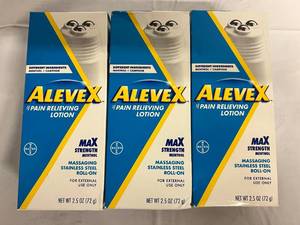 3 AleveX Pain Relieving Massaging Stainless Steel Roll-On