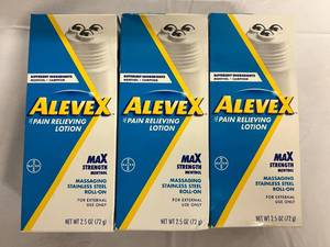 3 AleveX Pain Relieving Massaging Stainless Steel Roll-On