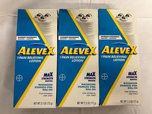 3 AleveX Pain Relieving Massaging Stainless Steel Roll-On