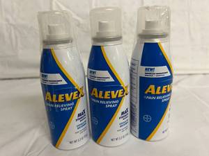 3 Bottles of AleveX Pain Relieving Spray