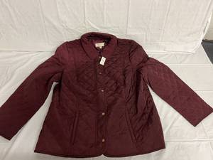 Talbots Maroon Quitled Jacket - XL