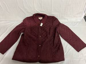 Talbots Maroon Quitled Jacket - XL