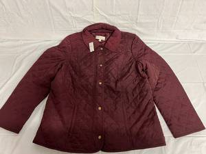 Talbots Maroon Quitled Jacket - L