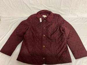 Talbots Maroon Quitled Jacket - L