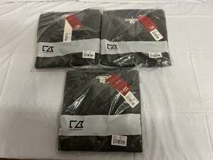 3 Cutter & Buck Broadview Charcoal V-neck Sweater Vests - 4XB