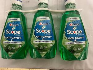 3 Bottles of Crest Anti-Cavity Mouthwash