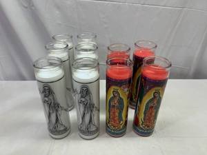 lot 26 image: LL. 12x Glass Pillar Candles