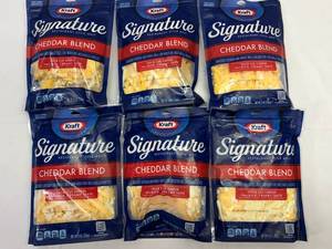 lot 50 image: B. 6x 8oz Kraft Signuature Cheddar Blend Shredded