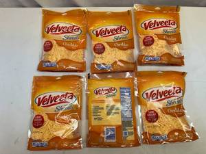 lot 79 image: G. 6x 8oz Velveeta Shreds-Cheddar Flavor