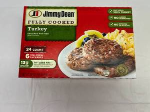 lot 121 image: A. 24ct Jimmy Dean Turkey Sausage Patties