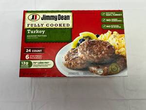 lot 122 image: A. 24ct Jimmy Dean Turkey Sausage Patties