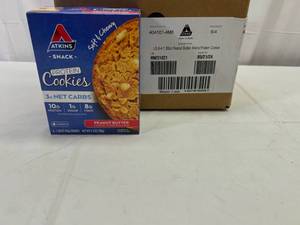 lot 344 image: LL. 6x 4-1.38oz Atkins Peanut Butter Cookies