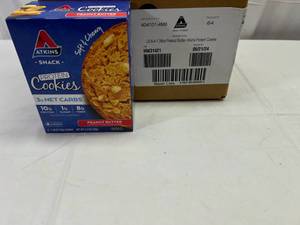 lot 345 image: LL. 6x 4-1.38oz Atkins Peanut Butter Cookies