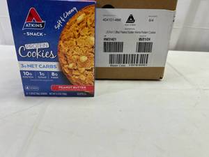 lot 350 image: LL. 6x 4-1.38oz Atkins Peanut Butter Cookies