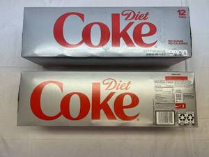 lot 241 image: 2x 12-12oz Cans Diet Coke