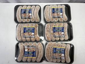 lot 134 image: H. 6x 1lb 3oz Great Value MILD Italian Sausage