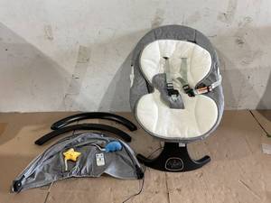 lot 141 image: Electric Baby Swing for Infants, Baby Rocker for Infants with 5 Speeds, 10 Lullabies, Adapter & Battery Operated
