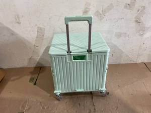 lot 145 image: MACOPRO Folding Utility Cart Portable Rolling Crate Handcart Shopping Trolley Collapsible Tool Box