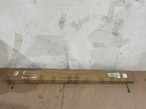 lot 161 image: LOT OF 2 Metal String Light Poles for Outside with Fork,Hanging Light Poles for Patio,Backyard,Garden,Deck,Party,Wedding