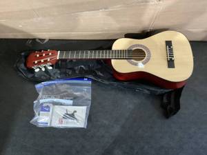 lot 427 image: 30 Wood Guitar with Case and Accessories