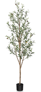 lot 120 image: Kazeila Artificial Olive Tree Tall Faux Silk Plant for Home Office Decor