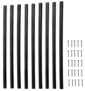 lot 133 image: 101PCS TMEE Balusters Aluminum Deck Spindles, Black Staircase Baluster with Screws