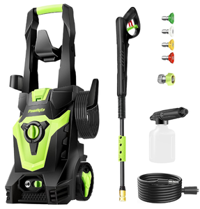 lot 137 image: PowRyte Electric Pressure Washer, Foam Cannon, 4 Different Pressure Tips, Power Washer