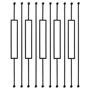 lot 155 image: 10PCS Iron Balusters Staircase Hollow Stair Spindles Square Iron Rectangular