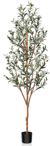 lot 157 image: Kazeila Artificial Olive Tree Tall Faux Silk Plant for Home Office Decor