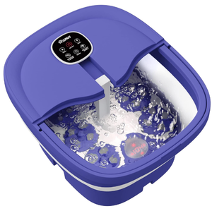 lot 162 image: Hospan Upgrade Collapsible Foot Spa Electric Rotary Massage, Foot Bath with Heat, Bubble, Remote
