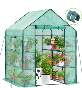 lot 173 image: Greenhouse for Outdoors with Screen Windows, Ohuhu Walk in Plant Greenhouses Heavy Duty with Durable PE Cover
