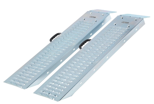 lot 180 image: 2PCS Loading Ramps - Steel Ramp Set for ATVs, Motorcycles, Mowers, Carts & More