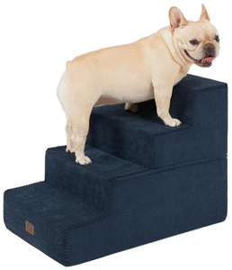 lot 206 image: EHEYCIGA Dog Stairs for Bed, 4-Step Dog Steps for High Bed