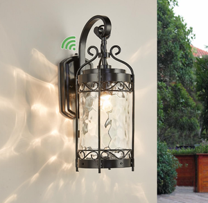lot 212 image: Large Dusk to Dawn Sensor Outdoor Wall Sconce