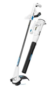 lot 216 image: HART 20-Volt 10 String TrimmerBazooka Leaf Blower Combo Kit