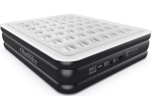lot 237 image: King Size OlarHike Air Mattress with Built in Pump, Elevated Quick InflationDeflation Inflatable Bed