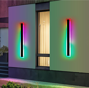 lot 241 image: Outdoor RGB Wall Sconce, Modern LED Light Fixture