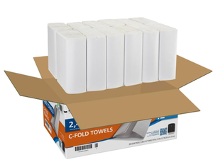lot 256 image: LOT OF 5 Marathon 12Pack C-Fold Paper Towels 2400