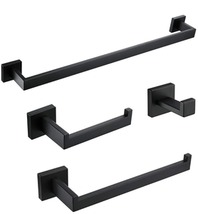 lot 431 image: 4PCS BAGNOLUX Matte Black Bathroom Accessories