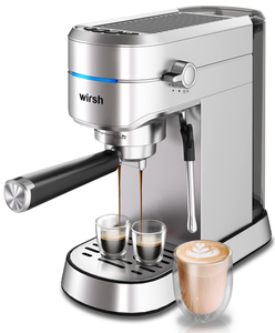 lot 443 image: Wirsh Espresso Machine,20 Bar Espresso Maker with Commercial Steamer for Latte and Cappuccino