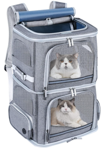 lot 456 image: Double Cat Carrier for 2 Cats,Dog Backpack Carrier for Medium Dogs