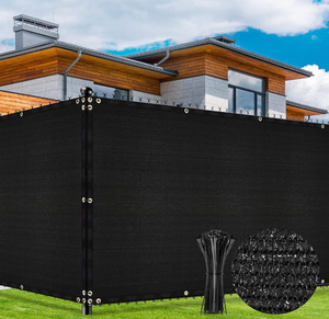 lot 457 image: Duerer Privacy Fence Screen Black Covering Chain Link Fence